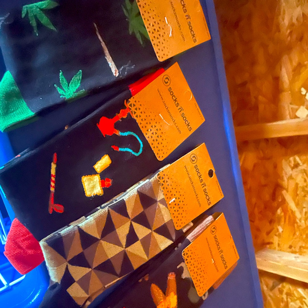 Brand new socks. 5 pairs in a box for $35.00 or $7.00 for one pair of socks!